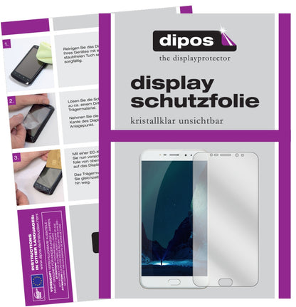 Klare Displayschutzfolie von dipos passend für Uhans Max 2, präziser Zuschnitt und blasenfrei montiert