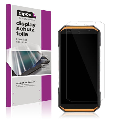 Klare Displayschutzfolie von dipos passend für Ulefone Armor X32, präziser Zuschnitt und blasenfrei montiert
