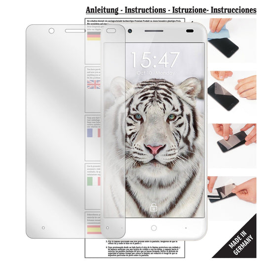 Klare Displayschutzfolie von dipos passend für Ulefone Tiger, präziser Zuschnitt und blasenfrei montiert
