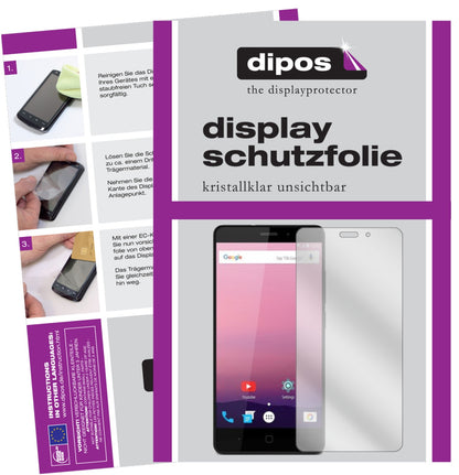 Klare Displayschutzfolie von dipos passend für Vernee Thor E, präziser Zuschnitt und blasenfrei montiert