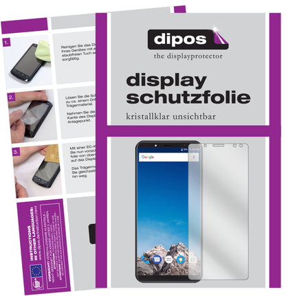 Klare Displayschutzfolie von dipos passend für Vernee X, präziser Zuschnitt und blasenfrei montiert
