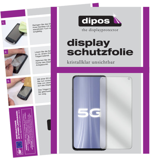 Klare Displayschutzfolie von dipos passend für Vivo iQOO 3 5G, präziser Zuschnitt und blasenfrei montiert