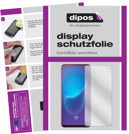 Klare Displayschutzfolie von dipos passend für Vivo NEX S, präziser Zuschnitt und blasenfrei montiert