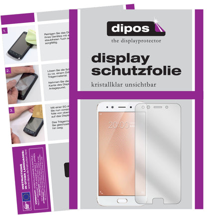 Klare Displayschutzfolie von dipos passend für Vivo X9s, präziser Zuschnitt und blasenfrei montiert