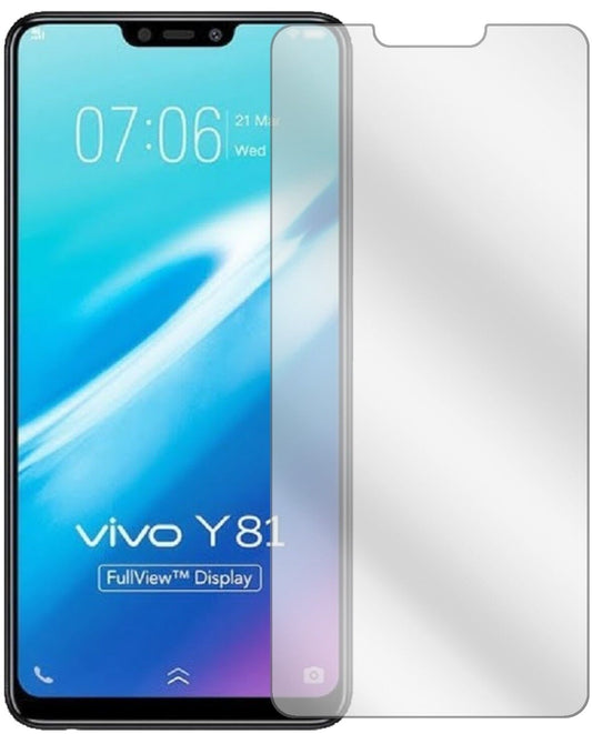 Klare Displayschutzfolie von dipos passend für Vivo Y81, präziser Zuschnitt und blasenfrei montiert