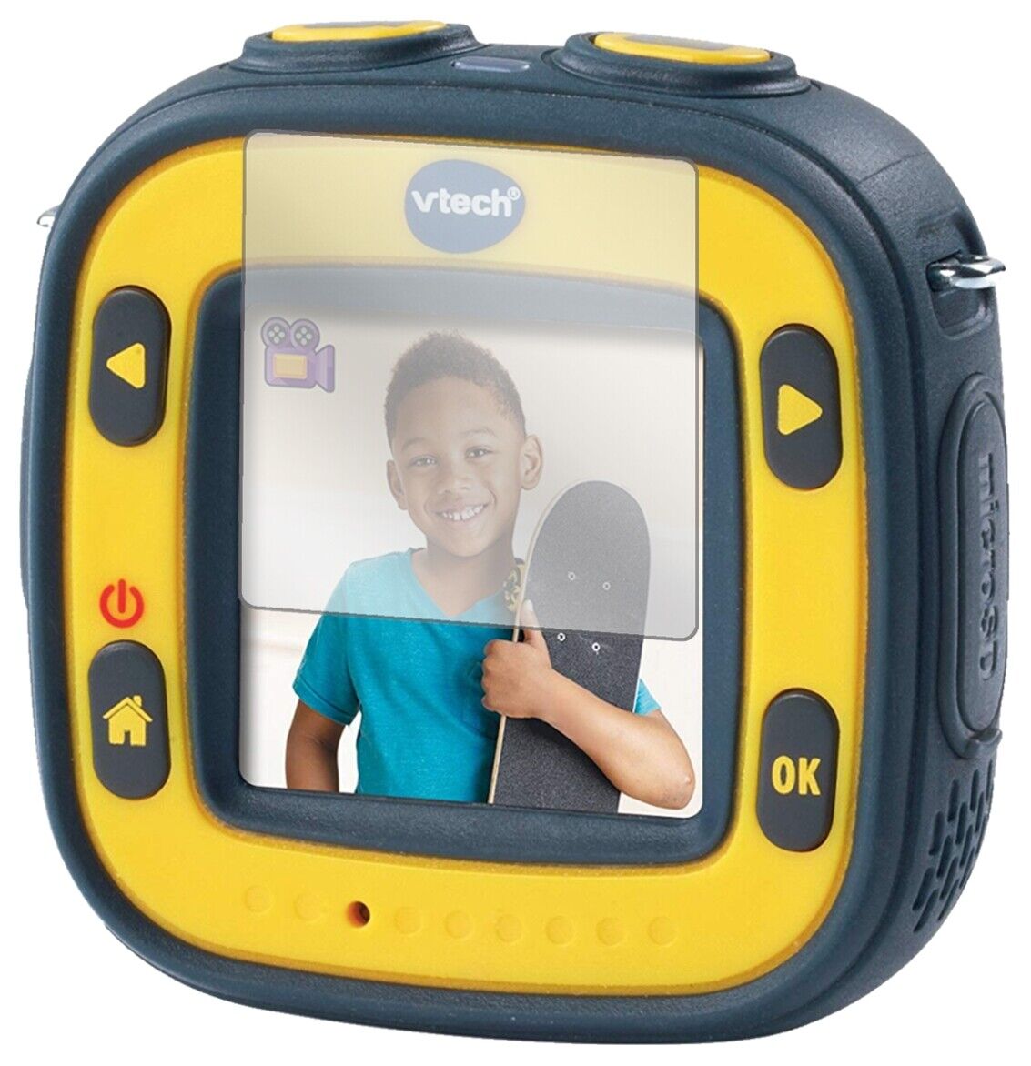 Klare Displayschutzfolie von dipos passend für Vtech Kidizoom Action Cam, präziser Zuschnitt und blasenfrei montiert