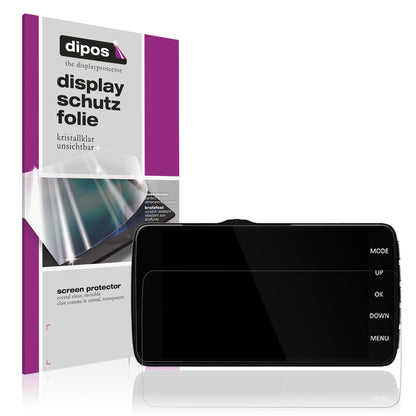 Klare Displayschutzfolie von dipos passend für WeBeqer K20S Pro Dashcam, präziser Zuschnitt und blasenfrei montiert