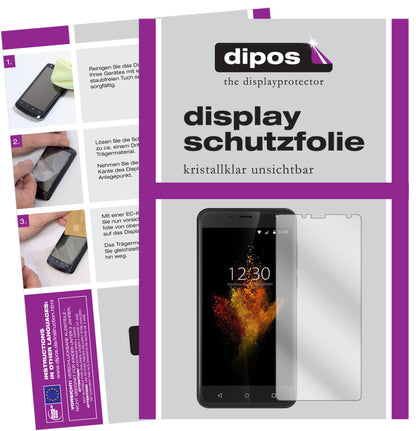Klare Displayschutzfolie von dipos passend für Wieppo S6 Lite, präziser Zuschnitt und blasenfrei montiert