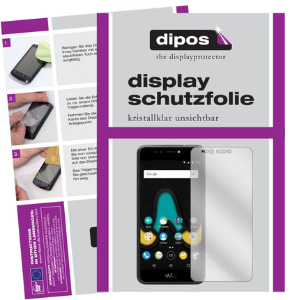 Klare Displayschutzfolie von dipos passend für Wiko Upulse, präziser Zuschnitt und blasenfrei montiert