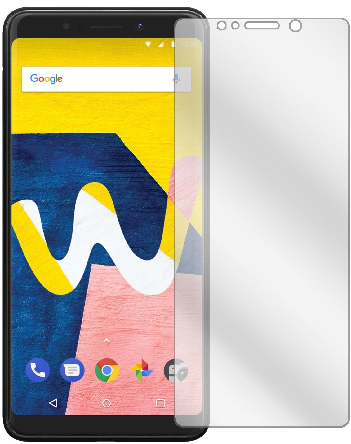 Klare Displayschutzfolie von dipos passend für Wiko View Lite, präziser Zuschnitt und blasenfrei montiert