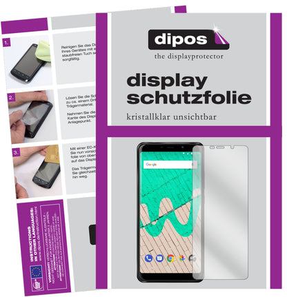 Klare Displayschutzfolie von dipos passend für Wiko View Max, präziser Zuschnitt und blasenfrei montiert