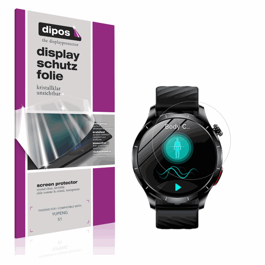 Klare Displayschutzfolie von dipos passend für YUPENG S1, präziser Zuschnitt und blasenfrei montiert