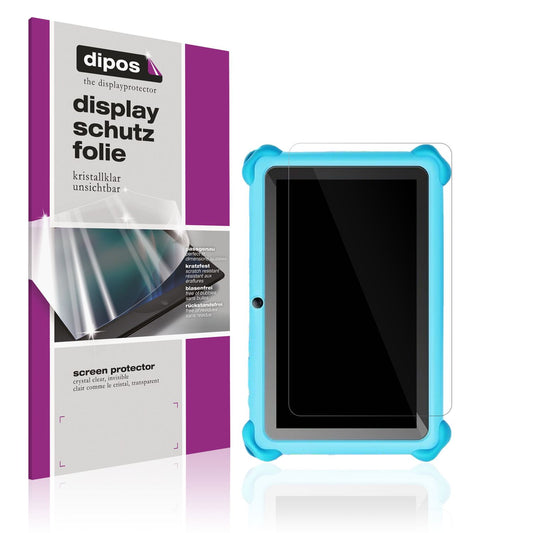 Klare Displayschutzfolie von dipos passend für zcobro KIDS710 7 Zoll, präziser Zuschnitt und blasenfrei montiert