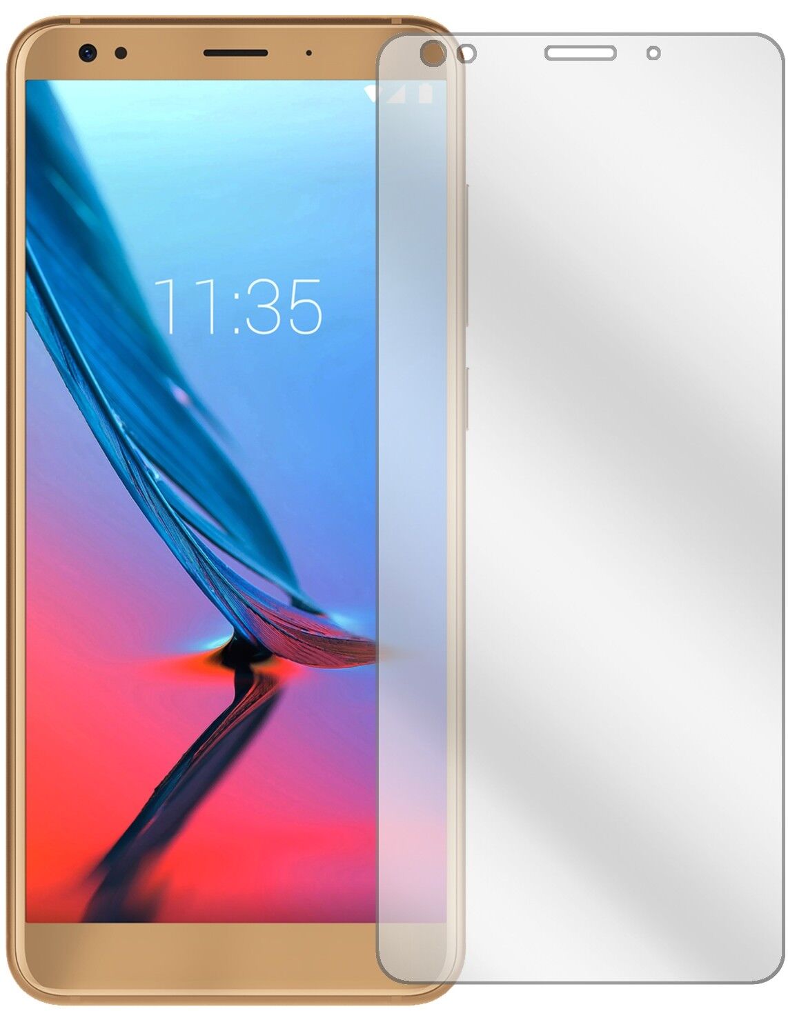 Klare Displayschutzfolie von dipos passend für ZTE Blade V9 Vita, präziser Zuschnitt und blasenfrei montiert