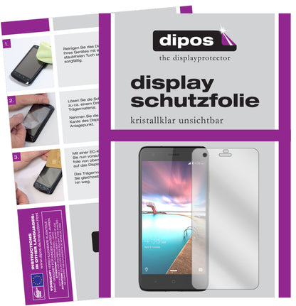 Klare Displayschutzfolie von dipos passend für ZTE Hawkeye, präziser Zuschnitt und blasenfrei montiert