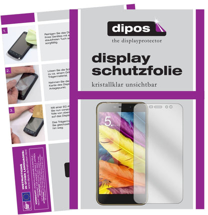 Klare Displayschutzfolie von dipos passend für ZTE Nubia N1 Lite, präziser Zuschnitt und blasenfrei montiert