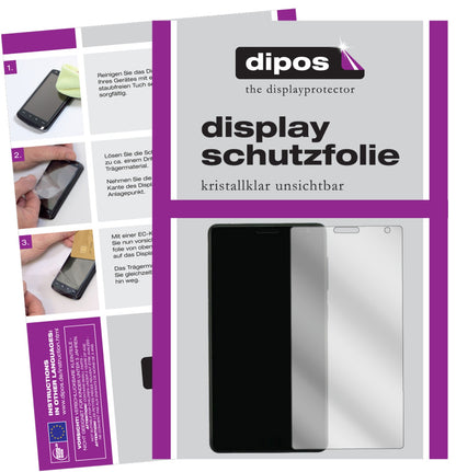 Klare Displayschutzfolie von dipos passend für ZUK Edge, präziser Zuschnitt und blasenfrei montiert