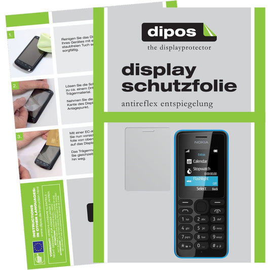 Matte Displayschutzfolie von dipos passend für 108 Nokia, präziser Zuschnitt und blasenfrei montiert