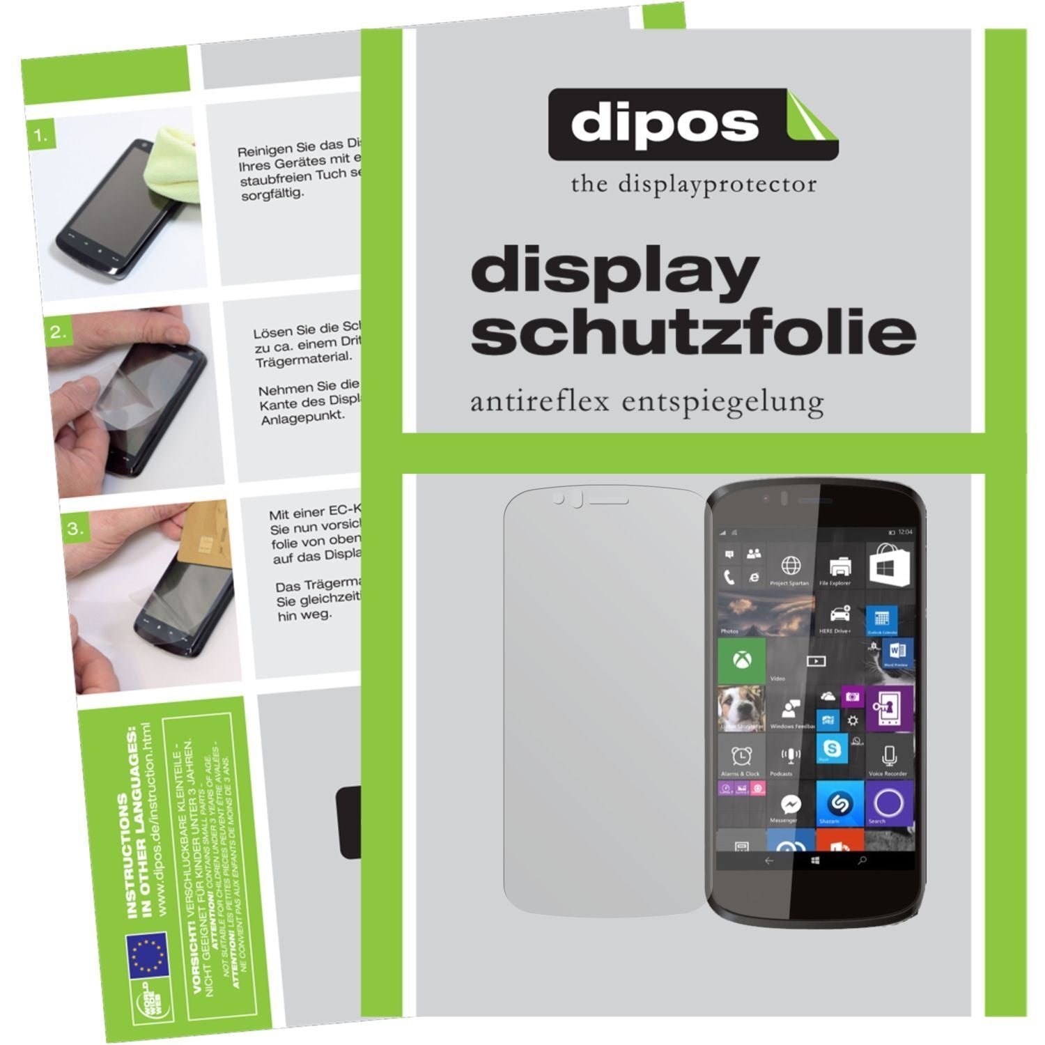 Matte Displayschutzfolie von dipos passend für 50 Cesium Archos, präziser Zuschnitt und blasenfrei montiert