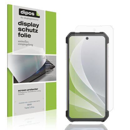 Matte Displayschutzfolie von dipos passend für 8849 Tank 5 Pro, präziser Zuschnitt und blasenfrei montiert