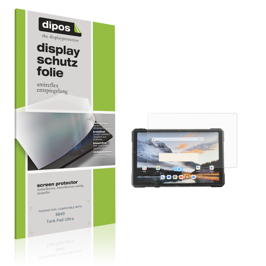 Matte Displayschutzfolie von dipos passend für 8849 Tank Pad Ultra, präziser Zuschnitt und blasenfrei montiert