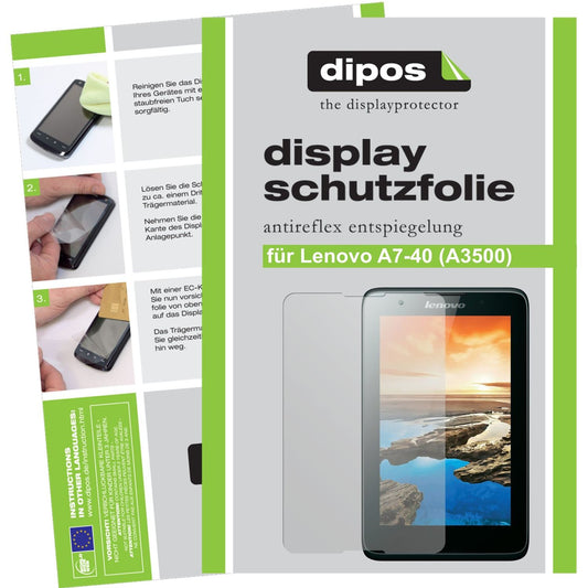 Matte Displayschutzfolie von dipos passend für A7-40 Lenovo, präziser Zuschnitt und blasenfrei montiert