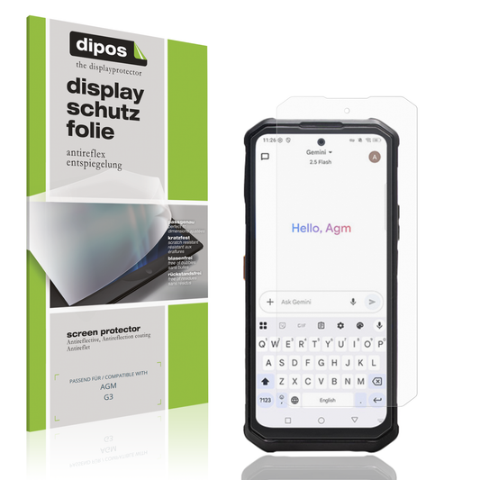 Matte Displayschutzfolie von dipos passend für AGM G3, präziser Zuschnitt und blasenfrei montiert