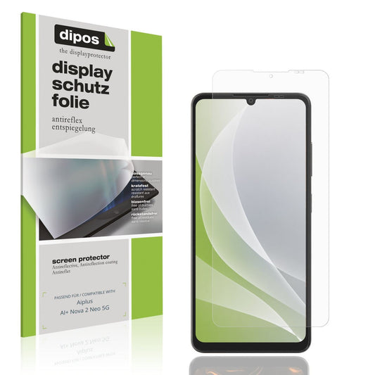 Matte Displayschutzfolie von dipos passend für Aiplus AI+ Nova 2 Neo 5G, präziser Zuschnitt und blasenfrei montiert