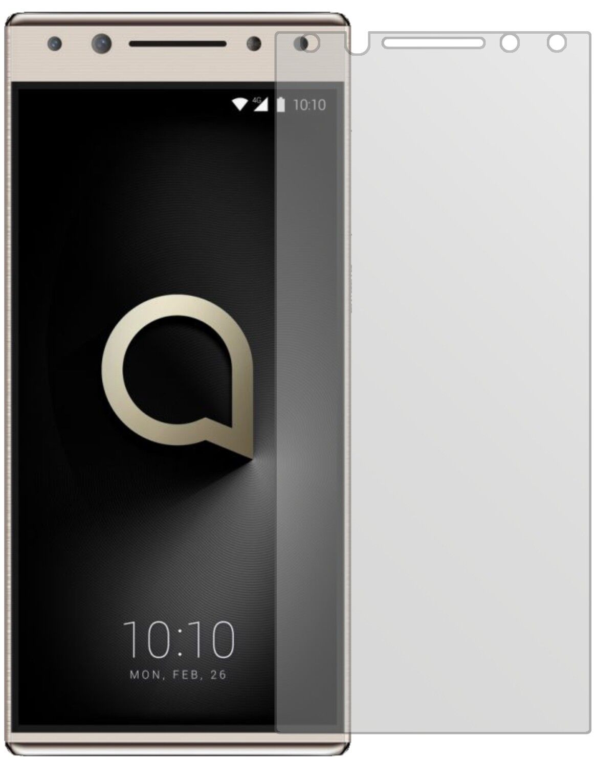 Matte Displayschutzfolie von dipos passend für Alcatel 5, präziser Zuschnitt und blasenfrei montiert
