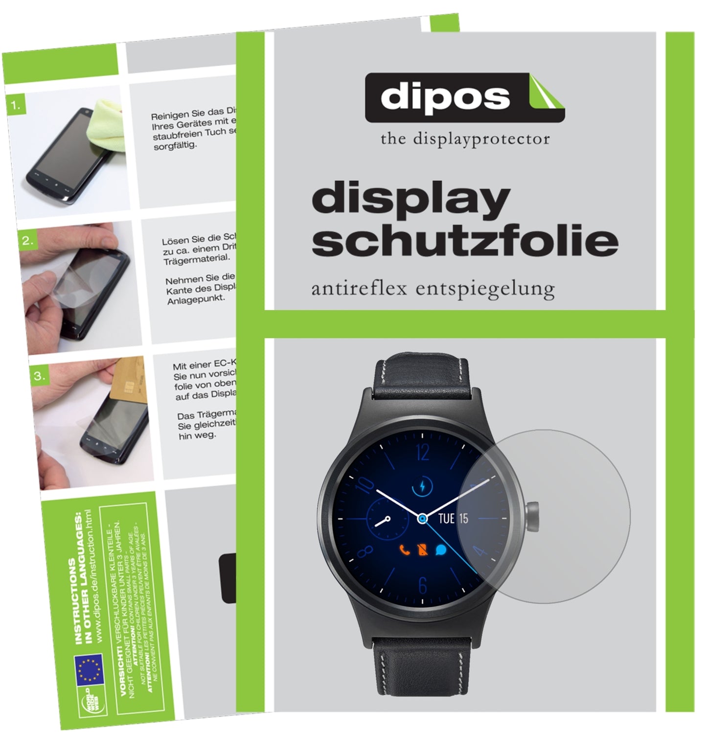Matte Displayschutzfolie von dipos passend für Alcatel Move Time MT10G, präziser Zuschnitt und blasenfrei montiert