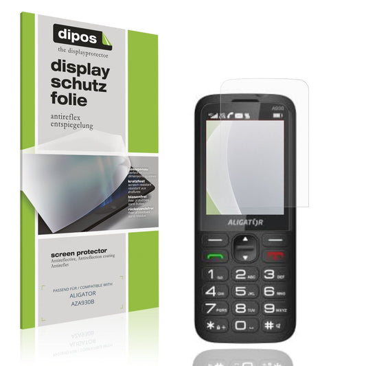 Matte Displayschutzfolie von dipos passend für ALIGATOR AZA930B, präziser Zuschnitt und blasenfrei montiert