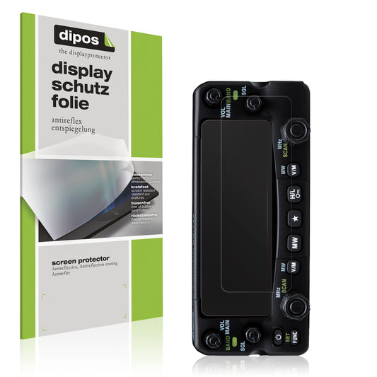 Matte Displayschutzfolie von dipos passend für Alinco DR-735-E, präziser Zuschnitt und blasenfrei montiert