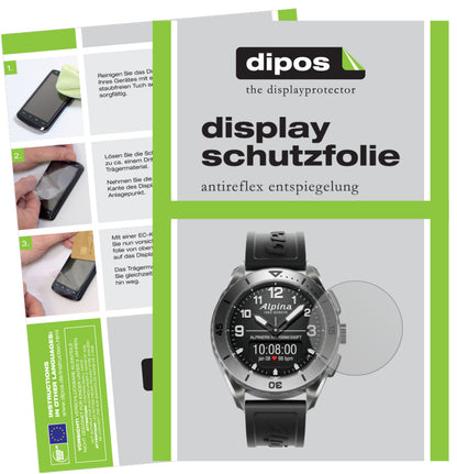 Matte Displayschutzfolie von dipos passend für Alpina AlpinerX Alive, präziser Zuschnitt und blasenfrei montiert