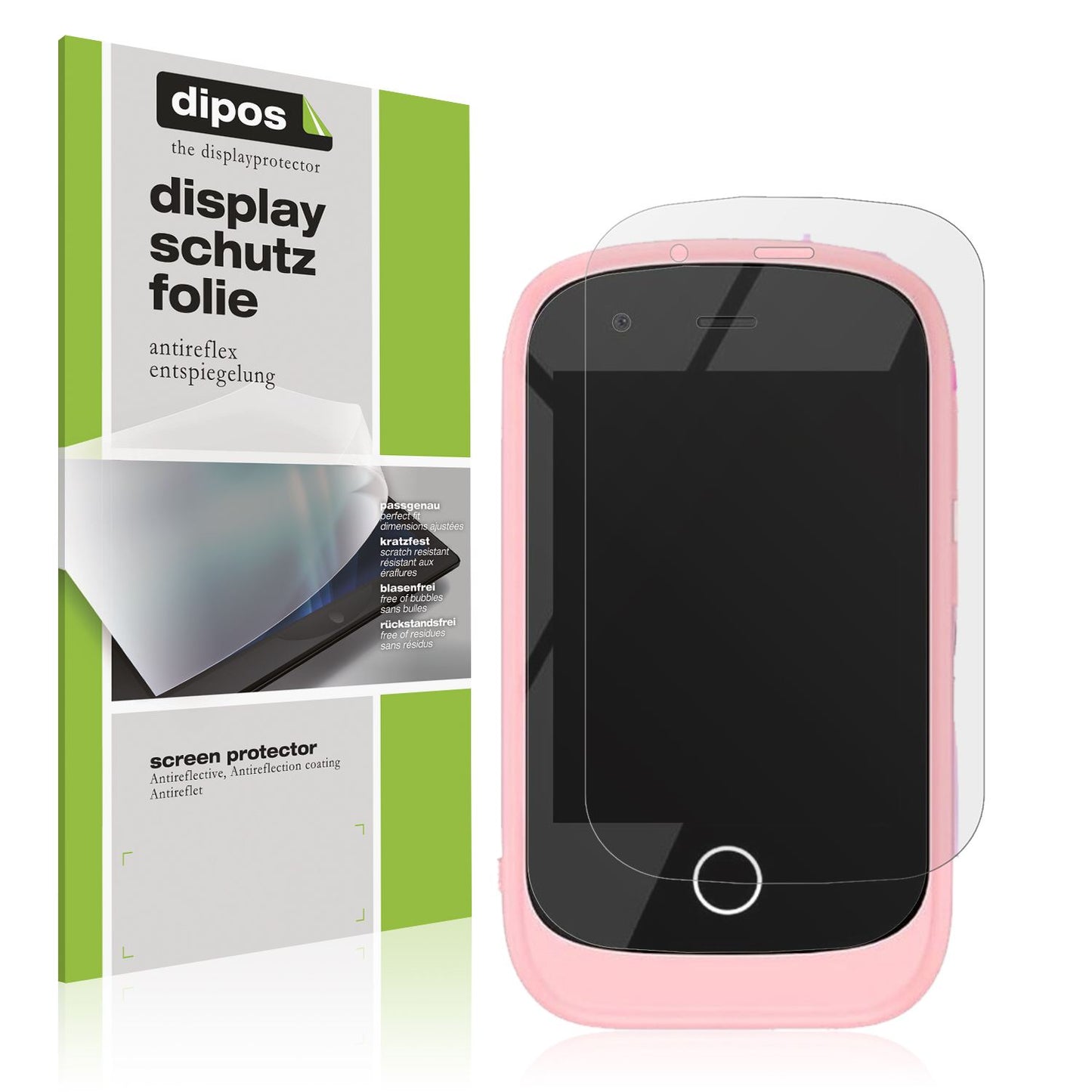 Matte Displayschutzfolie von dipos passend für Alutoria Kinder Handy PH05, präziser Zuschnitt und blasenfrei montiert