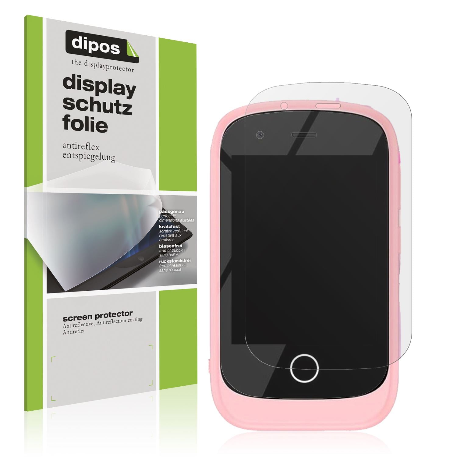 Matte Displayschutzfolie von dipos passend für Alutoria Kinder Handy PH05, präziser Zuschnitt und blasenfrei montiert