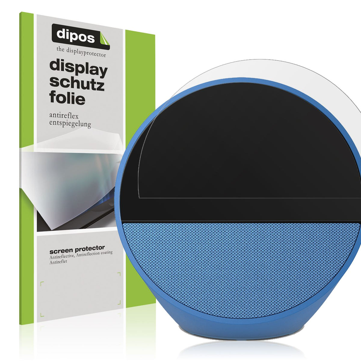 Matte Displayschutzfolie von dipos passend für Amazon Echo Spot 2024, präziser Zuschnitt und blasenfrei montiert