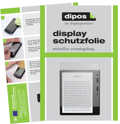 Matte Displayschutzfolie von dipos passend für Amazon Kindle Oasis (2019), präziser Zuschnitt und blasenfrei montiert