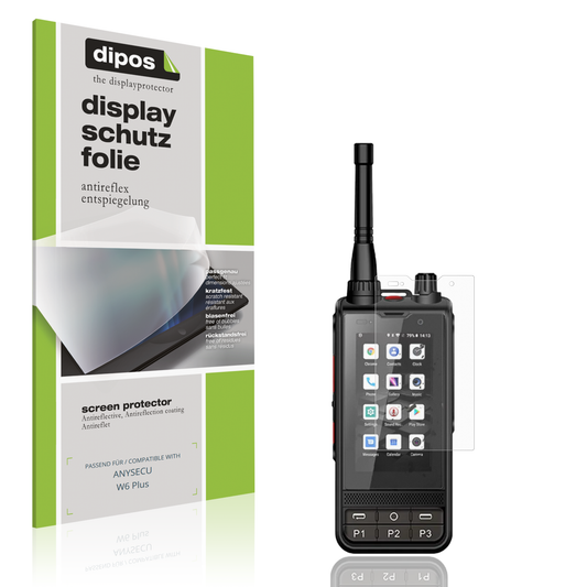 Matte Displayschutzfolie von dipos passend für ANYSECU W6 Plus, präziser Zuschnitt und blasenfrei montiert