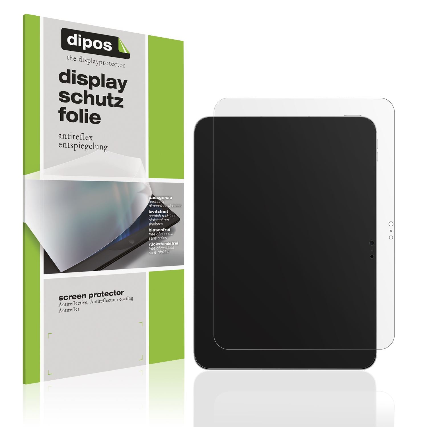 Matte Displayschutzfolie von dipos passend für Apple iPad 10th Generation 10.9 2022, präziser Zuschnitt und blasenfrei montiert