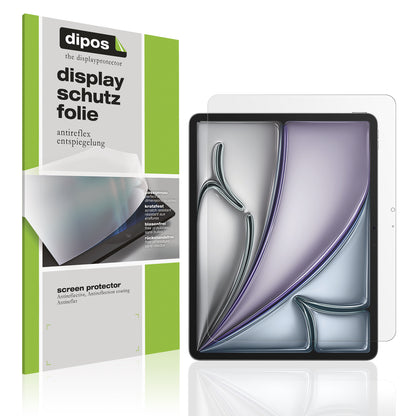 Matte Displayschutzfolie von dipos passend für Apple iPad Air 13 Zoll M2 2024, präziser Zuschnitt und blasenfrei montiert