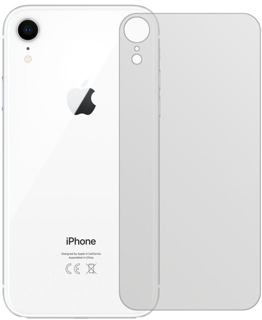 Matte Displayschutzfolie von dipos passend für Apple iPhone XR Rückseite, präziser Zuschnitt und blasenfrei montiert