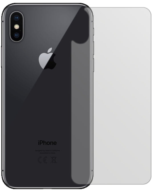 Matte Displayschutzfolie von dipos passend für Apple iPhone XS Rückseite, präziser Zuschnitt und blasenfrei montiert