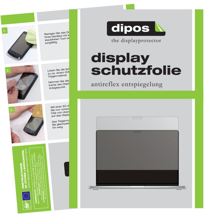 Matte Displayschutzfolie von dipos passend für Apple MacBook Pro 16 Zoll (2021), präziser Zuschnitt und blasenfrei montiert