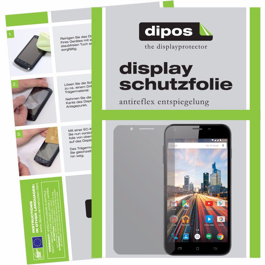 Matte Displayschutzfolie von dipos passend für Archos 55 Helium Ultra, präziser Zuschnitt und blasenfrei montiert