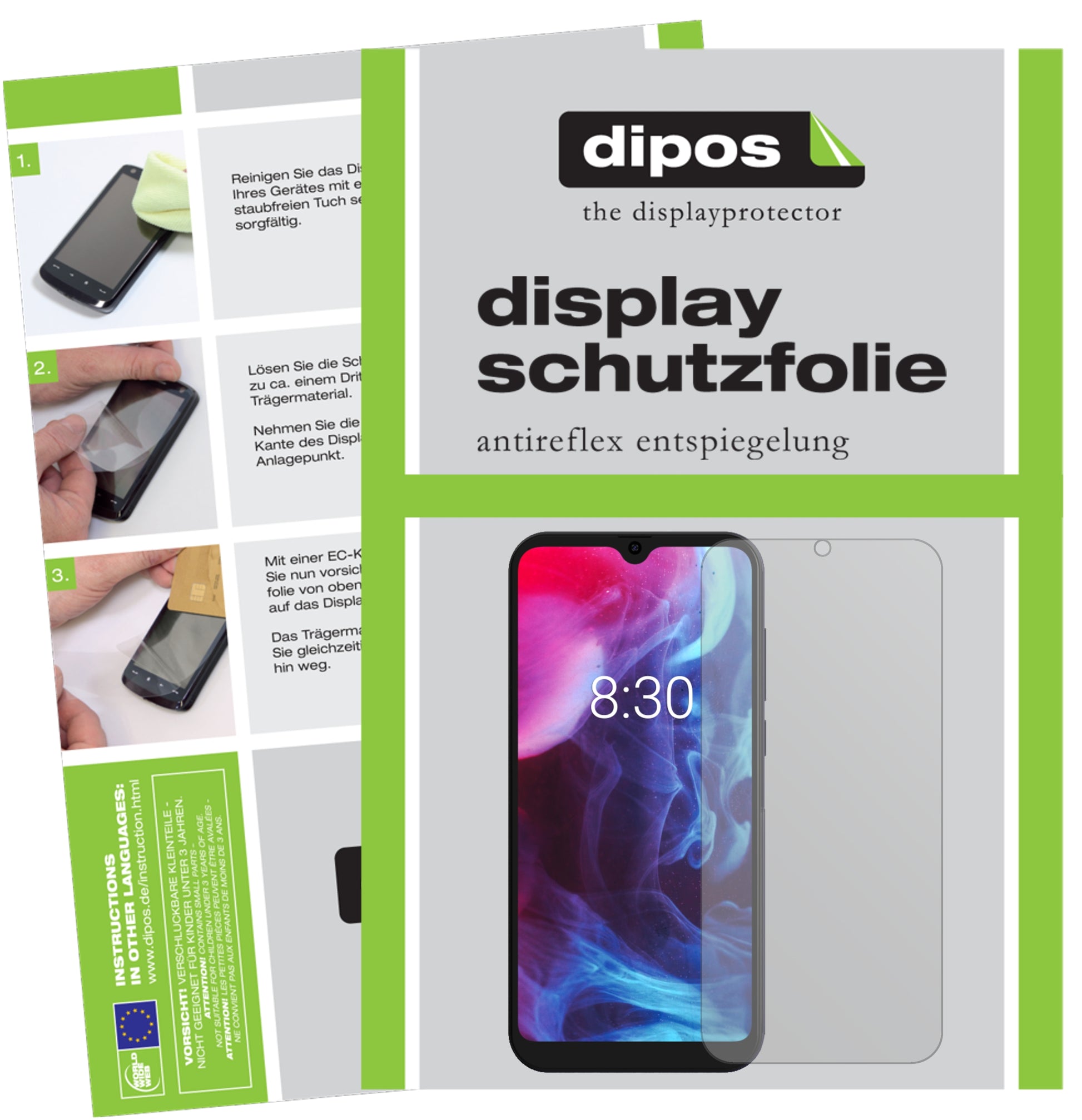 Matte Displayschutzfolie von dipos passend für Archos Oxygen 63, präziser Zuschnitt und blasenfrei montiert