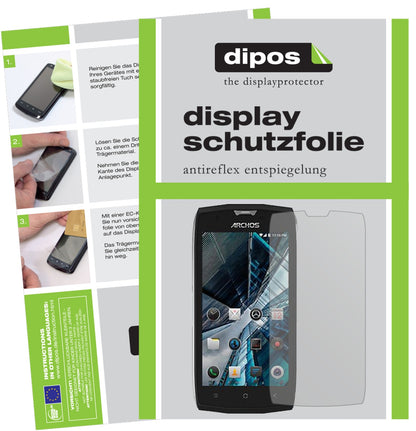 Matte Displayschutzfolie von dipos passend für Archos Sense 50 X, präziser Zuschnitt und blasenfrei montiert