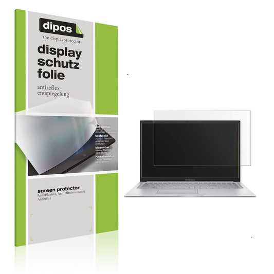 Matte Displayschutzfolie von dipos passend für ASUS 17.3 Zoll i1355U, präziser Zuschnitt und blasenfrei montiert