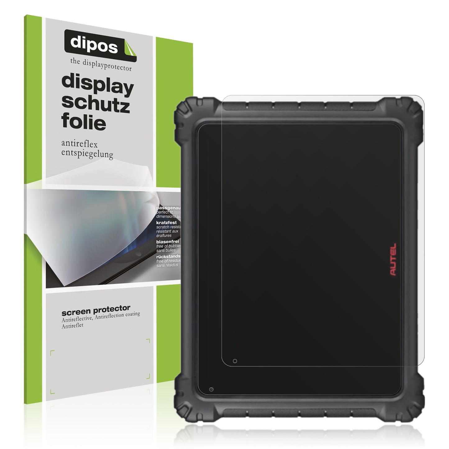 Matte Displayschutzfolie von dipos passend für Autel MaxiCom Ultra Lite S, präziser Zuschnitt und blasenfrei montiert