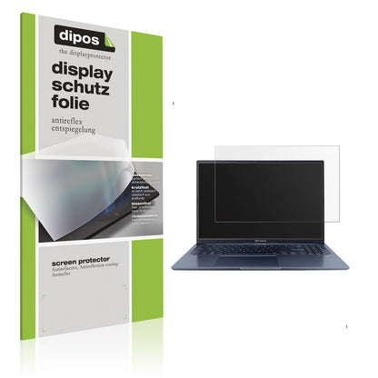 Matte Displayschutzfolie von dipos passend für Asus Vivobook 15, präziser Zuschnitt und blasenfrei montiert