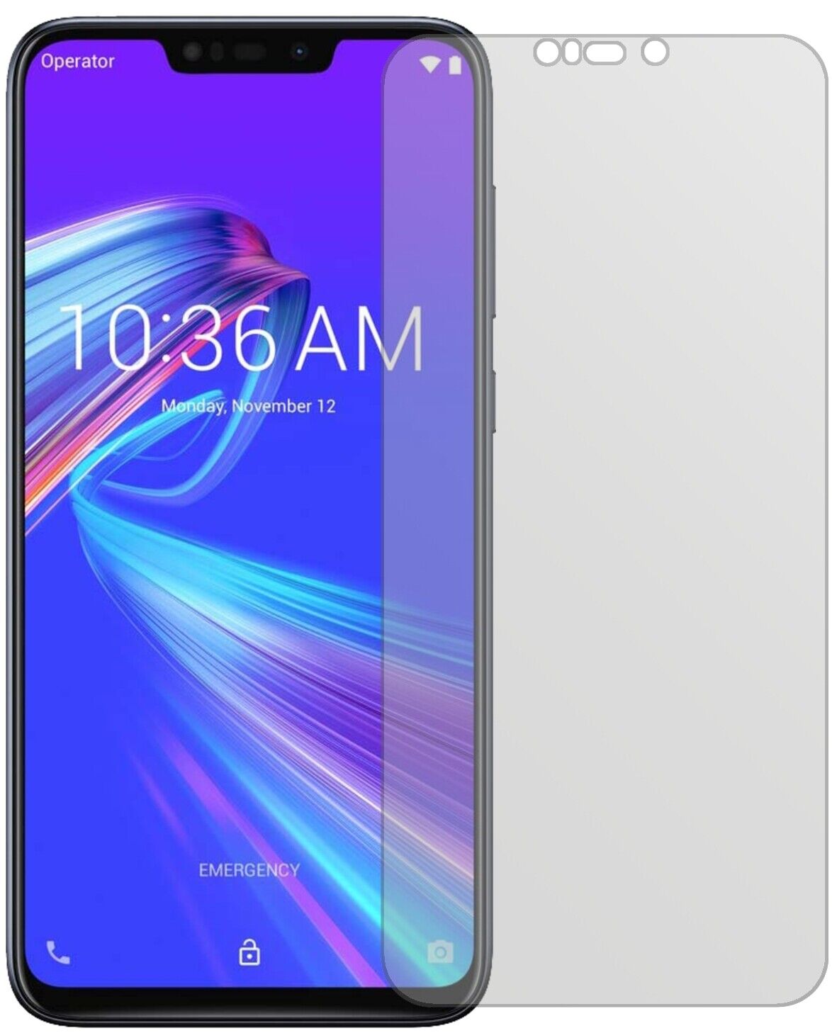Matte Displayschutzfolie von dipos passend für Asus ZenFone Max (M2), präziser Zuschnitt und blasenfrei montiert
